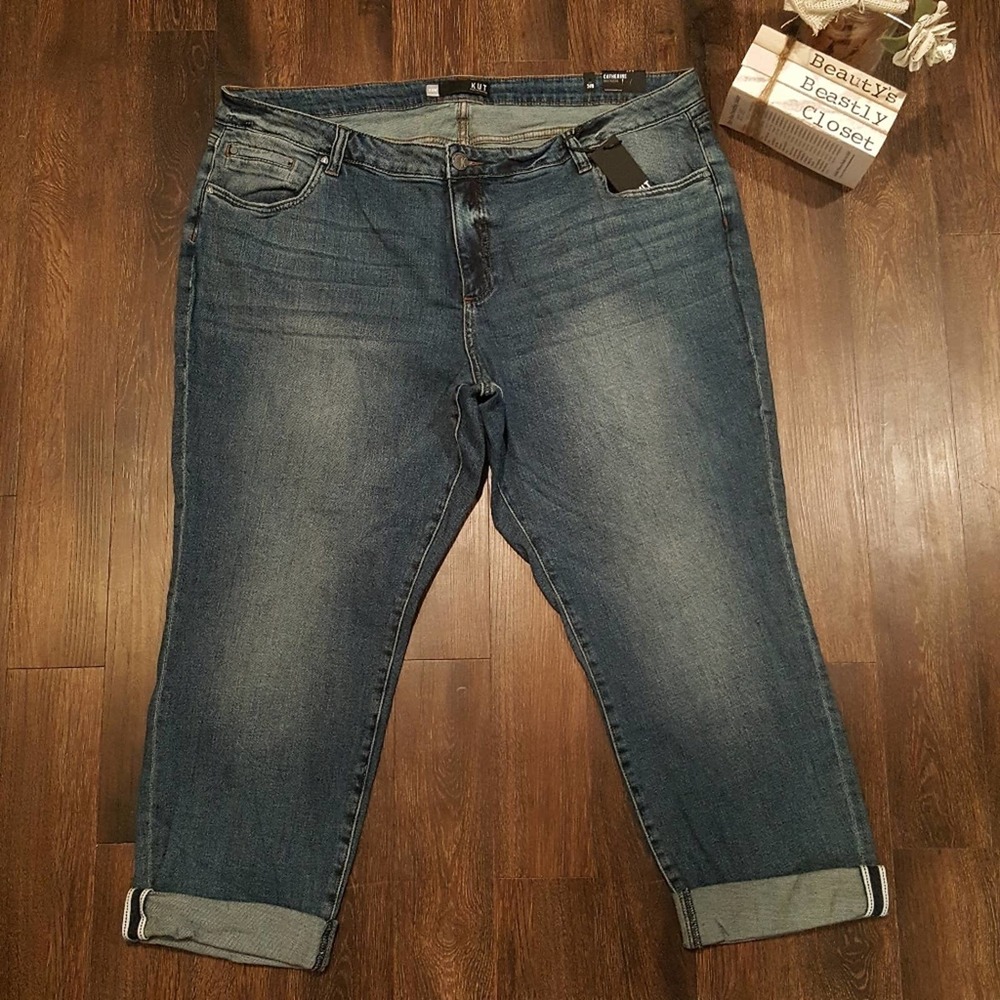 Kut from the Kloth Women's Boyfriend Jeans - Dark Blue - Picture 5 of 8